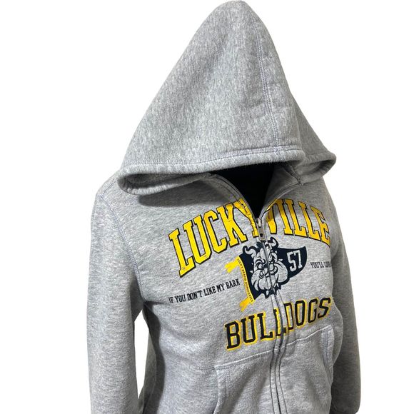 Lucky Brand Full Zip Gray Hoodie Boy’s Size M 10/12 - Picture 5 of 11